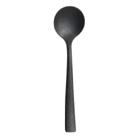 5736sx002 Steelite Varick Malcolm Hammered Black 6.5 Inch Bouillon Spoon - Dozen