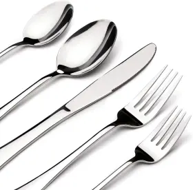 Stilloye 664404118145 Silverware Set For 6 30 Piece Heavy Duty Stainless Steel Silver