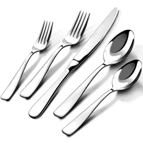 Stilloye 673926892860 Silverware Set For 12 60 Piece 18/10 Stainless Steel Silver