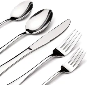 Stilloye 749390946580 Silverware Set For 8 40 Piece Heavy Duty Stainless Steel Silver