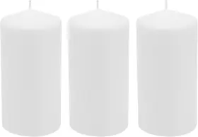 Sb-sp-3209b Stonebriar 3 Pack Tall X 6 Inch 65 Hour Long Burning Unscented 3x6 White