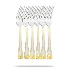 234553 Stp Goods Luxury Mirror Polished And Brushed Stainless Steel Fork Set Of 6 - 8.07 Inch
