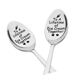 Spoon1couple2lifetime Strendier Lq Wedding Engagement Gifts For Girlfriend Boyfriend Ice Cream Spoons Gift H