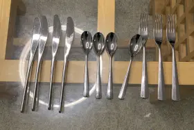 8404542 Studio William Miro Modern Stainless Steel Lot Of 11 Various Flat Wear