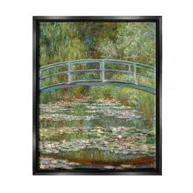 Stupell Industries 196216866124 Bridge Over Lilies Monet 30 Inch L X 24 W Black Floater Framed