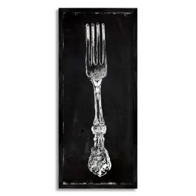 Stupell Industries 197081261717 Vintage Stenciled Fork Kitchen Cutlery Utensil Framed Wall Art Design By Car