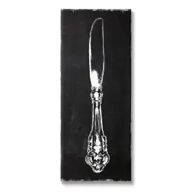 Stupell Industries 197081261809 Kitchen Butter Knife Vintage Style Dinner Cutlery Canvas Wall Art Design By