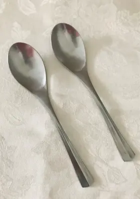 Tws61 Supreme Cutlery By Towle Scc 2 Teaspoons Japan Mcm Satin Mid Century Vgc