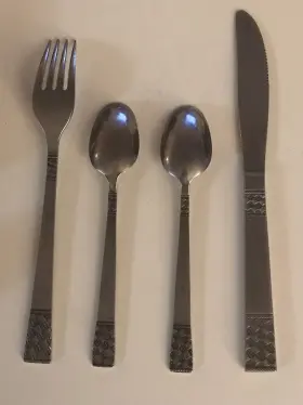 Tws127 Supreme Cutlery Towle Stainless Dinner Fork And Knife 2 Teaspoons #2