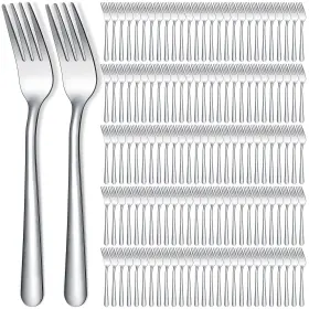 Wm-syhood-3811 Syhood 300 Pcs Stainless Steel Dinner Forks Set 8 Inch Bulk Metal Resta