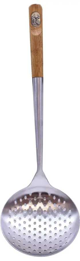 Tablecraft 727875211378 Wok Skimmer With Bamboo Handle 15 Inch Bro