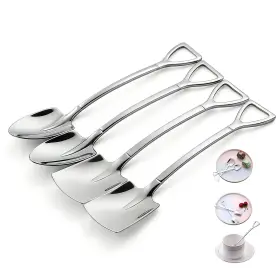 Usa-jlzz-001 Taoranju Stainless Steel Mini Dessert Spoons 4 Pcs For Coffee Ice Cream Sugar Tea