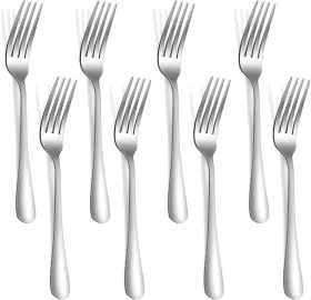 Targzier 313051099009 Dinner Forks Set Of 16 Top Food Grade Stainless Steel Silverware Sil