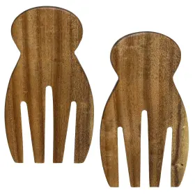 Tb Home 810118517266 Acacia Wood Salad Hands Set Of 2 Wooden Servers Serving Great For
