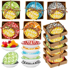 Yit-teenyyou-5019 Teenyyou 5 Set Wedding Thank You Gifts Bohemian Ceramic Dipping Bowls 3.8 Inches Dishe