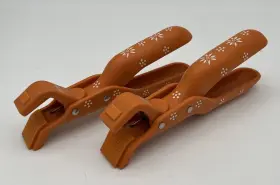 K-39768 Temptations / Temp-tations By Tara Presentable Ovenware Tongs Pumpkin Orange Grips Kitchen Tool