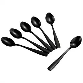 Teyyvn 611982041921 16-piece Stainless Steel Tea Spoons Black Small Spoon
