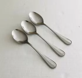 Clf4 The Cellar Stainless Japan Beaded Edge 3 Teaspoons Glossy