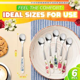 The Little Green Change 786738705423 6 Pcs Coffee Spoons Stainless Steel - Tea For Party Set Small Spoo #2