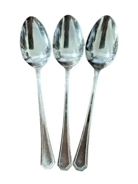 Mnf24 The Main Course Stainless Teaspoons 6 1/8 Inch Outlined Japan Lot Of 3