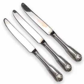 Mnf27 The Main Course Silverplate Dinner Knife Shell Tip Flatware 3pc Set