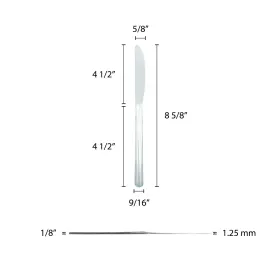 Slwd109 Thunder Group 789313299126 Dinner Knife 8.54 Inch Heavy Weight 18/0 Stainless Steel Bright Finis #2