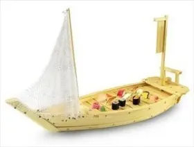Thy Collectibles 689913715883 Wooden Sushi Boat Serving Tray 16 Inch 40cm L16 X W8 H14 Bamboo