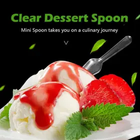 0135274 Tie-dailynec 1000 Pcs Mini Clear Tasting Spoons Plastic Sampling Pudding Taster #3