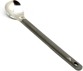 Toaks 751738648162 Titanium Long Handle Spoon With Polished Bowl 8.5 Inch L Silver