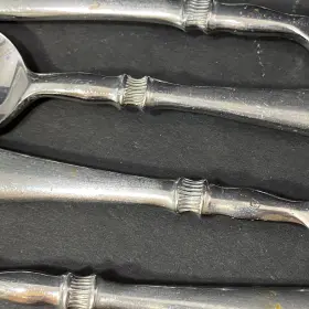 Tot23 Tools Of The Trade Vertical Line Heel Glossy 27 Pieces Knife Fork Spoon #2