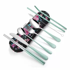Topbooc 050132871146 Travel Utensilsreusable Silverware Set To Go Portable Cutlery With A Wate