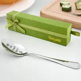 Topkout Li 747301529662 Topkouta 1 Set Engraved Stainless Steel Spoon Gift My Ice Cream Dess #3