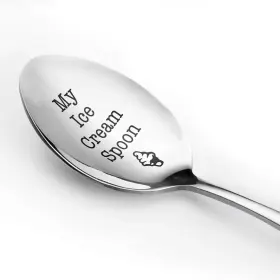 Topkout Li 747301529662 Topkouta 1 Set Engraved Stainless Steel Spoon Gift My Ice Cream Dess