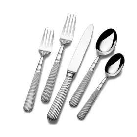 5099075 Towle Williams Sonoma Dante 5 Piece 18/10 Stainless Steel Flatware Place Setting