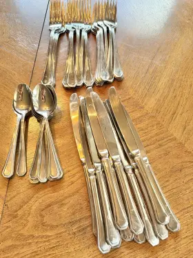 5162236 Towle Hampstead 18/10 Stainless Steel Flarware Set 48 Pcs Service Of 12