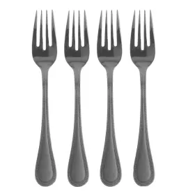 8541927669 Towle Beaded Antique 18/10 Stainless Steel 7 Salad Fork Set Of Four