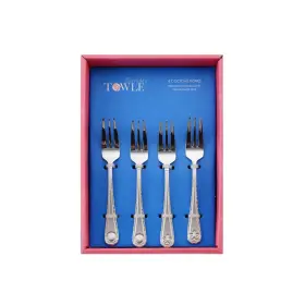 Towle Living 044228043692 Antigua Frost Cocktail Forks Set Of 4 Stainless Steel #2