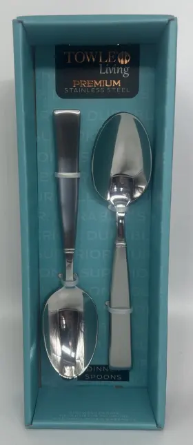 5273536 Towle Living Premium Stainless-steel Dinner Spoons Set Of Six New In Package