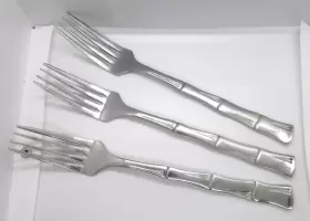 Rds193 Towle Supreme Cutlery Bamboo 1 Dinner Fork S 7 3/8 Inch Stainless #2