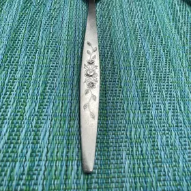 Tws92 Towle / Supreme Cutlery 5 Stainless Rose Pattern Teaspoons Vtg Japan #2