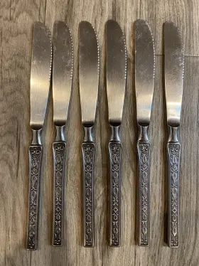 Tws131 Towle Supreme Cutlery Stainless Steel 6 Knives Flatware Japan