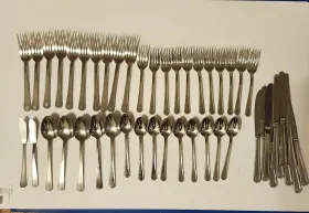 Tws369 Towle Silver Stainless 18/8 Outlined 48 Pc Set