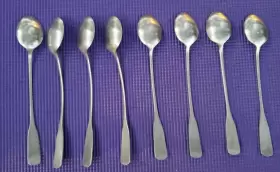 Tws501 Towle 14 - Scc Satin Fiddle Shape Stainless Japan Flatware Iced Teaspoons #2