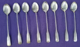 Tws501 Towle 14 - Scc Satin Fiddle Shape Stainless Japan Flatware Iced Teaspoons