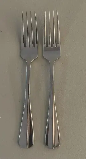 Tws505 Towle Lot Of 2 Living Collection Dinner Forks 18/0 Stainless