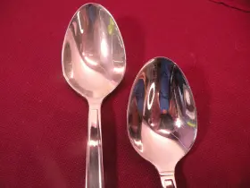 Tws534 Towle Set Of 2 18/10 Glossy Stainless Steel Teaspoons 6 3/8 Inch #2