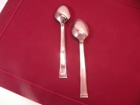Tws534 Towle Set Of 2 18/10 Glossy Stainless Steel Teaspoons 6 3/8 Inch #3
