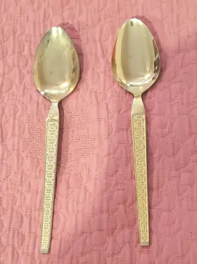 Ktgpssdk8 Trocadero Korea Floral Gold-plated Stainless Flatware Set 2 Tablespoons
