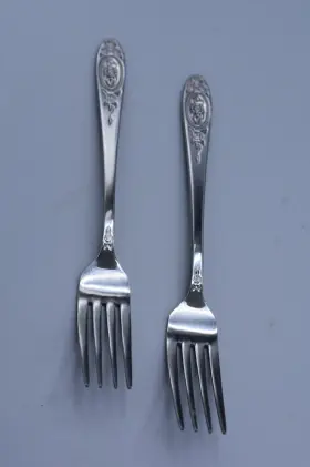 Pb5-2 Unknown Manufacturer Unf11 2 Dinner Fork 7-3/8 Inch Rose Stainless Japan New #3