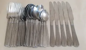 Unf2201 Unknown Manufacturer Stainless Steel Flatware Silverware China Ridges Fork Spoon Knife